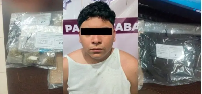 FIRT Olmeca detiene a El Iván con arma y drogas en Cunduacán