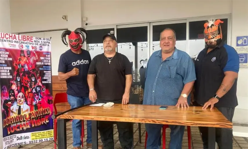 Anuncian función de lucha libre en recreativo de Atasta el 30 de noviembre