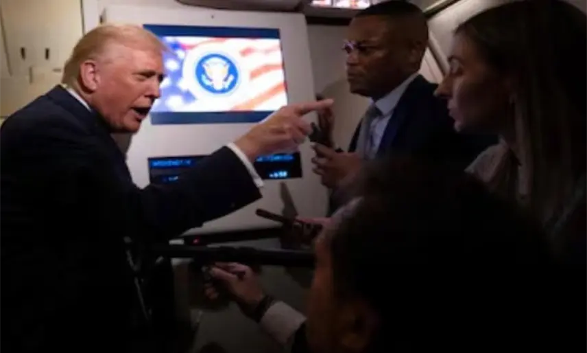 Trump llama "cerdita" a periodista que le preguntó por los archivos de Epstein