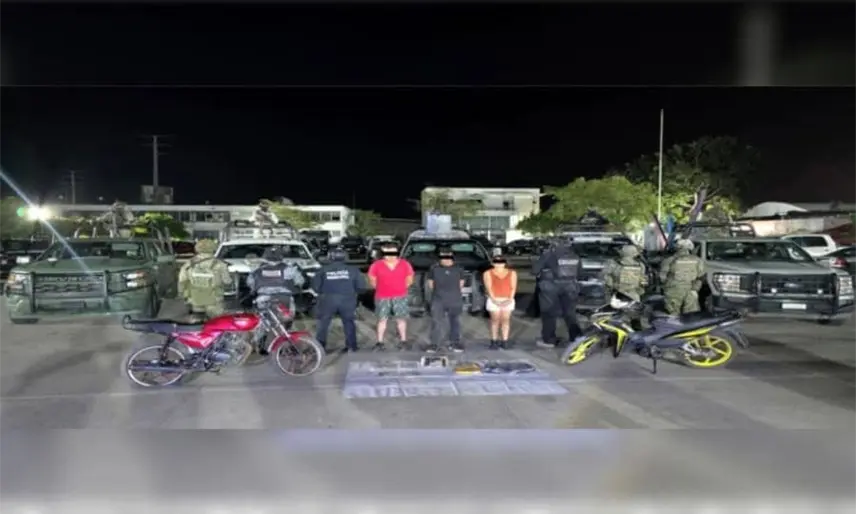 Aseguran en Cunduacán a 3 personas que formaban parte de una célula delictiva