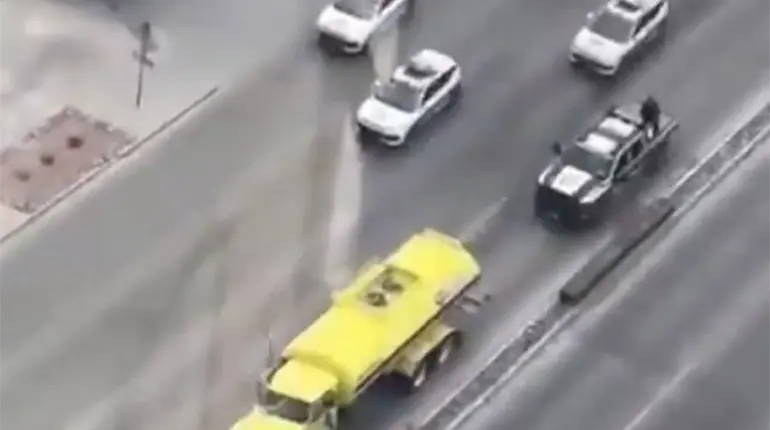 ¡Como de película! Sujeto desata persecución policial en Hermosillo tras presunto robo de pipa de gas