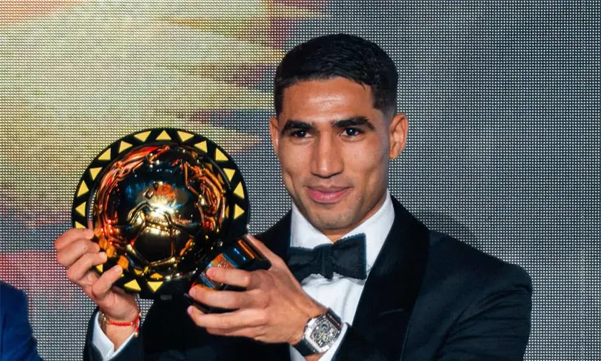 El marroquí Achraf Hakimi gana el balón de oro africano 2025