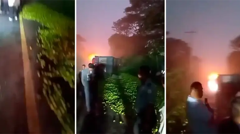 Accidente múltiple en la carretera Chontalpa – Malpaso; la vialidad fue cerrada temporalmente en ambos carriles