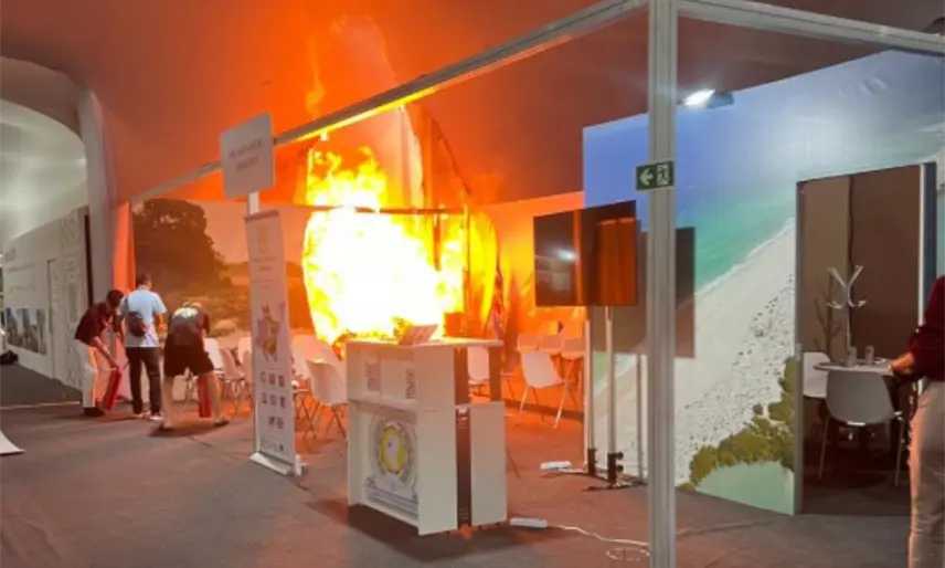 Evacúan la zona de negociaciones de la COP30 en Brasil tras incendio
