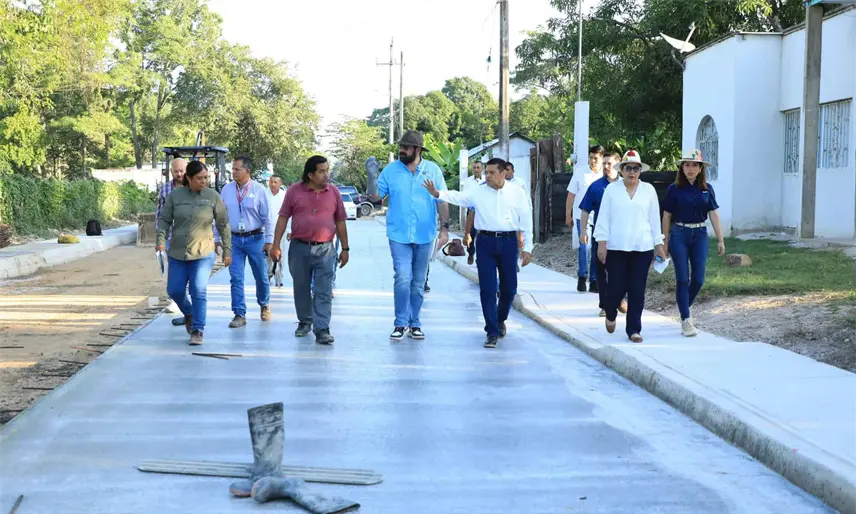 Supervisa gobernador obra en Villa El Triunfo donde se invierten 17.5 mdp