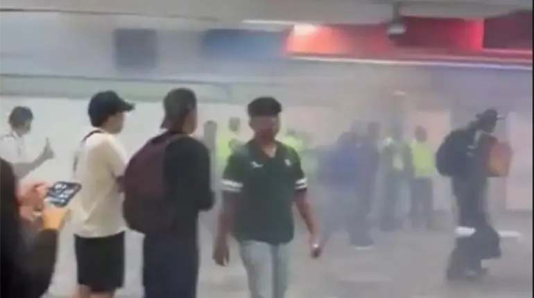 Riña con explosivos en la estación La Raza del Metro desata pánico