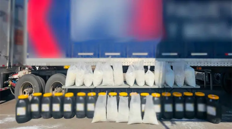 Encuentran en Sonora 340 kilos de metanfetamina, con valor de 90 mdp