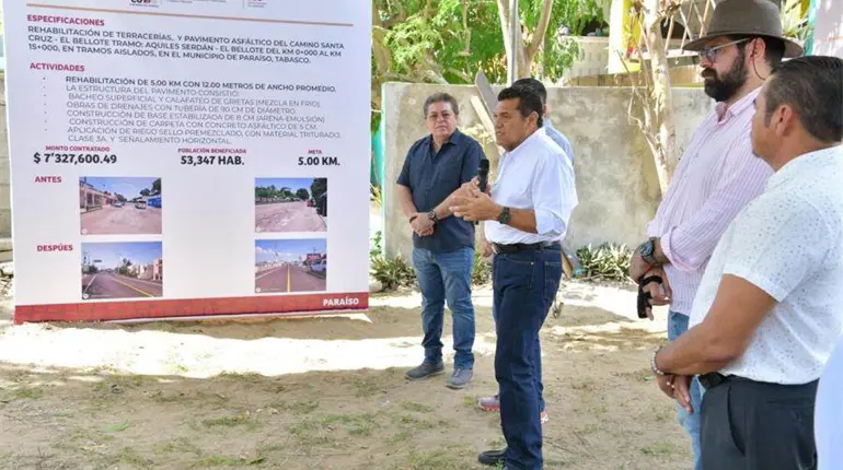 Invertirán 800 mdp en 2026 para mantenimiento y construcción de caminos en Tabasco