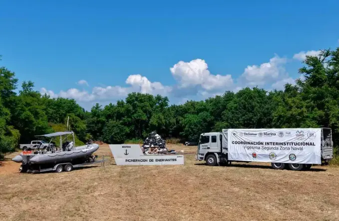 Destruyen autoridades más de 2 toneladas de drogas en Chiapas