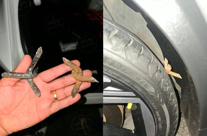 Reportan ponchallantas y quema de vehículos al interior de agencia en la Villahermosa-Cárdenas