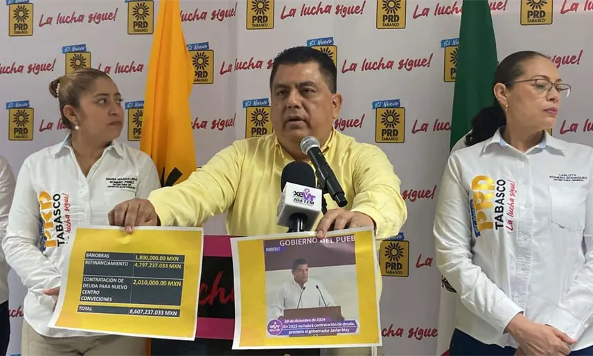 En Tabasco no hay un control presupuestal y financiero: PRD
