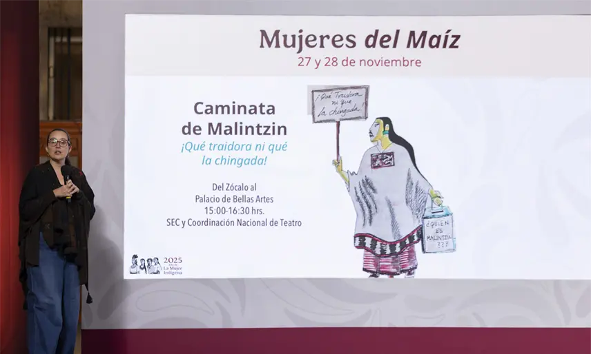 Presentan actividades del programa "Mujeres del Maíz" en reivindicación de La Malinche