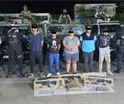 Detienen a cinco por narcotráfico y armas de fuego en Centro