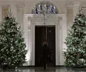 Adorna Melania La Casa Blanca con retratos de Trump y hasta 51 árboles de Navidad iluminados