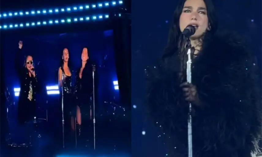 Dua Lipa sorprende cantando ´Oye mi amor´ junto a Fher de Maná en segundo concierto en CDMX