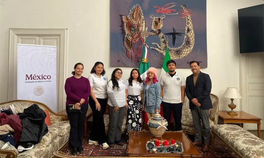 Estudiantes de la UTTAB visitan embajada de México en Italia