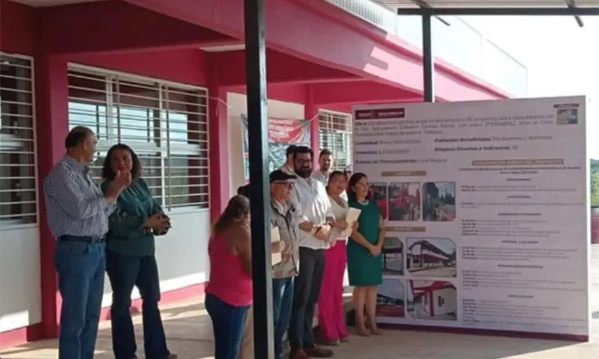 Inaugura SOTOP obras en escuelas de Villa El Cielo y La Huasteca