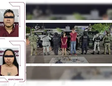 Asegura FIRT Olmeca a dos personas con droga en Tierra Colorada