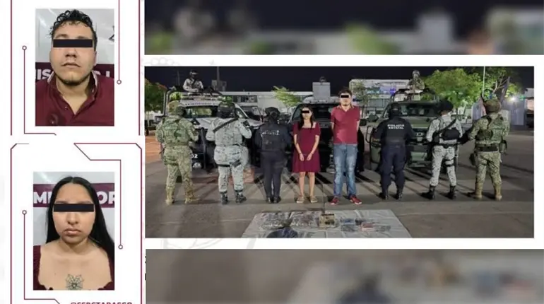 Asegura FIRT Olmeca a dos personas con droga en Tierra Colorada