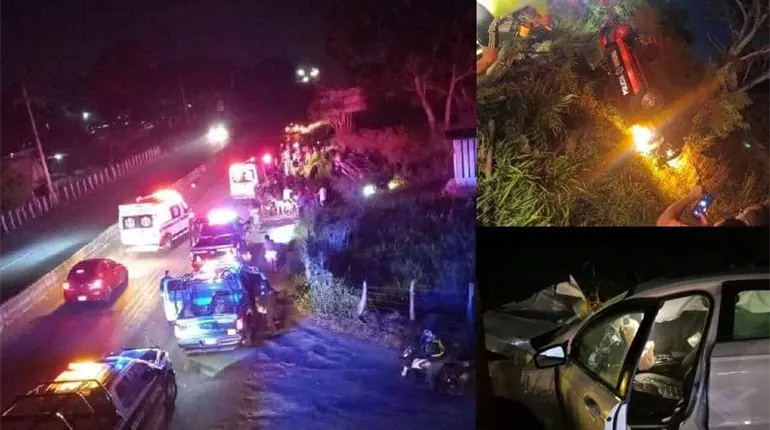 Vuelca patrulla de Policía Municipal en Cunduacán tras choque con particular
