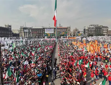 Presume Sheinbaum concentración de más de 600 mil personas en el Zócalo