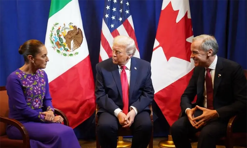 Sheinbaum, Trump y Carney sostienen primer cara a cara trilateral
