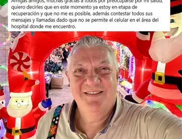 Chava Manrique, en etapa de recuperación pero permanece hospitalizado