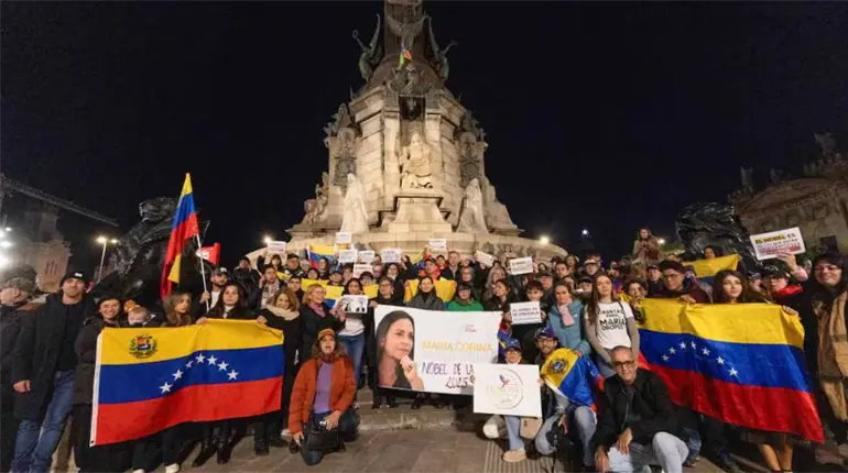 Simpatizantes de María Corina celebran su Premio Nobel en 80 ciudades del mundo