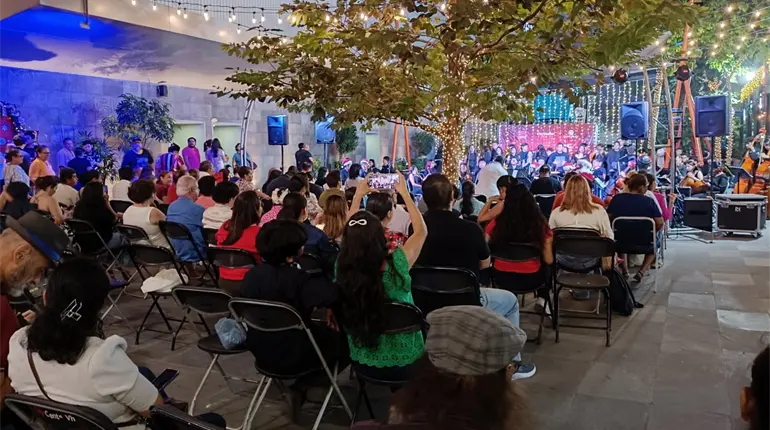 Orquesta del Cobatab realiza concierto en plaza City Center