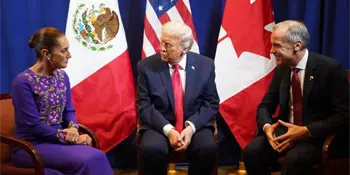 Trump califica de muy productiva" la reunión con Sheinbaum y Carney tras sorteo del mundial