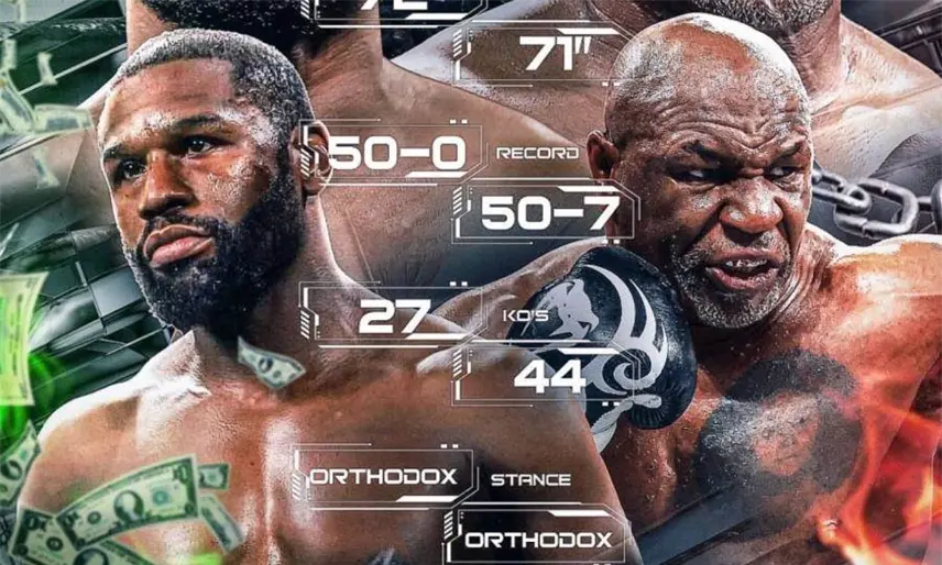 Confirman pelea de Tyson vs Mayweather en marzo