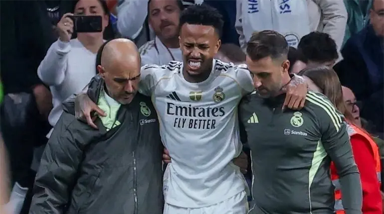 &Eacute;der Milit&atilde;o ser&aacute; baja hasta por ocho meses con el Real Madrid