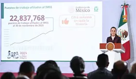 Presume IMSS nuevo récord histórico de más de 22.8 millones de puestos de trabajo en México