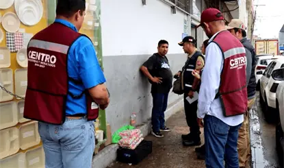 Realizan autoridades primer operativo disuasivo contra pirotecnia en los alrededores del mercado Pino Suárez