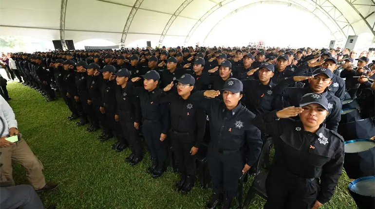 Se gradúan primeros 150 elementos como policía de proximidad social y penitenciario de Tabasco