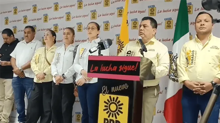 Acusa PRD Tabasco acarreo y uso de recursos públicos para llenar evento de Sheinbaum en CDMX