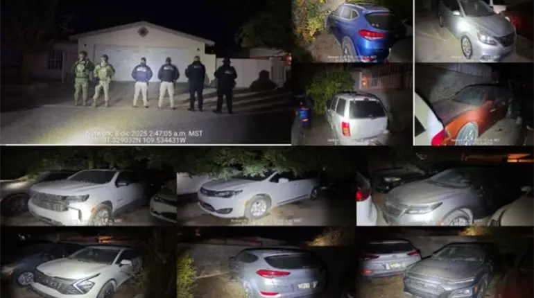 Aseguran 24 vehículos a células criminales en Sonora; la mayoría con reportes de robo en EE.UU.