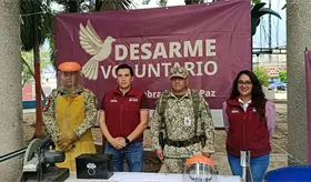 Instalan en Tamulté módulo del programa Desarme Voluntario; cambiaron más de 20 mil armas este año