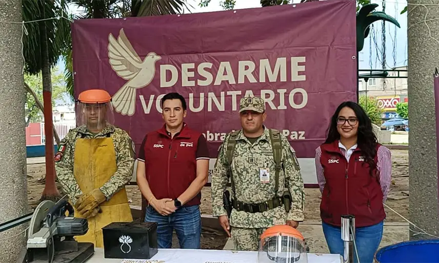 Instalan en Tamulté de las Barrancas módulo del programa Desarme Voluntario