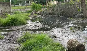 Invaden aguas residuales conjunto habitacional de Centro