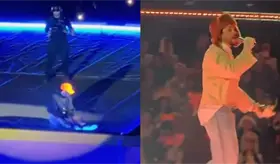 Bad Bunny se cae en su primera presentación en CDMX