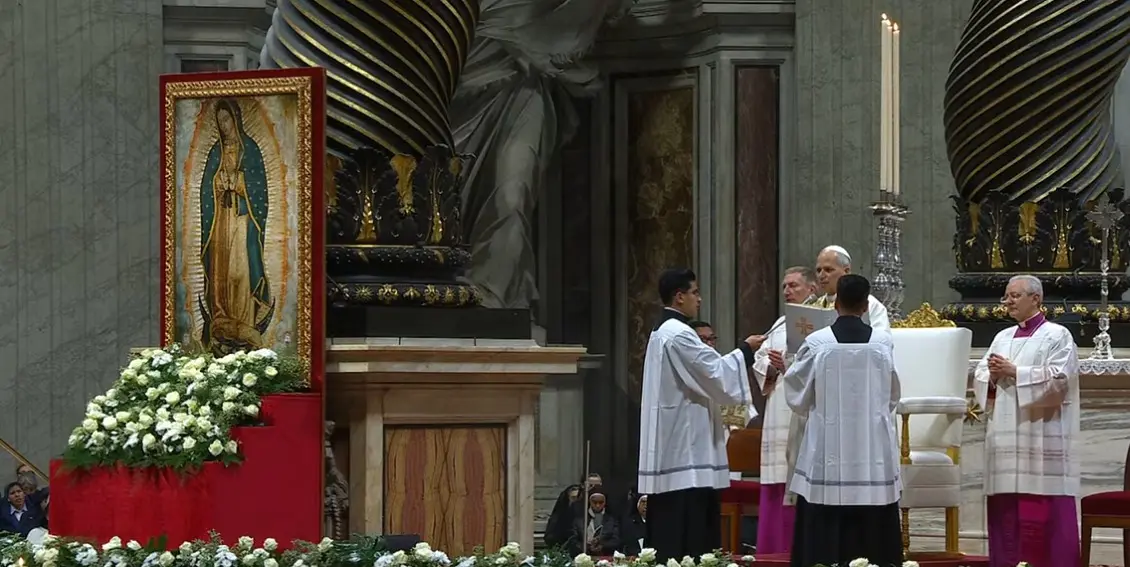 Encabeza el Papa León XIV su primera misa dedicada a la Virgen de Guadalupe Encabeza el Papa León XIV su primera misa dedicada a la Virgen de Guadalupe