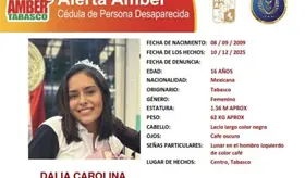 Activan Alerta Amber para localizar a menor Dalia Carolina, desaparecida en Villahermosa