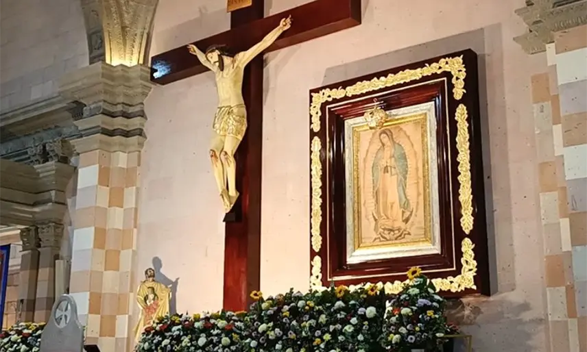 Llegan antorchistas al santuario de la Virgen de Guadalupe Primero de Mayo