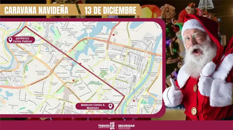 Habrá cierres viales desde las 10:00 am por Caravana Navideña