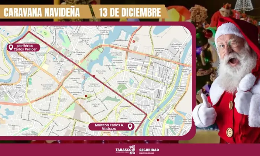 Habrá cierres viales desde las 10:00 am por Caravana Navideña