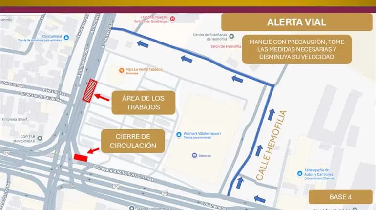 Anuncian cierre vial por adecuación en la salida de la Colonia Magisterial