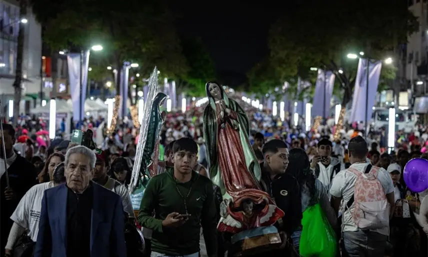 Más de 8 millones de peregrinos visitan a la Virgen de Guadalupe