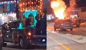 Deja 9 heridos explosión de pirotecnia durante caravana Guadalupana en Guanajuato