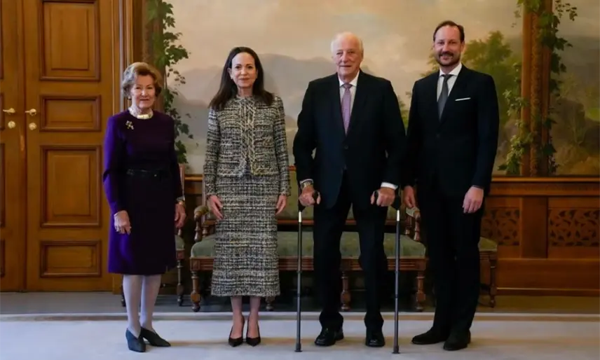 Corina Machado es recibida por los reyes de Noruega